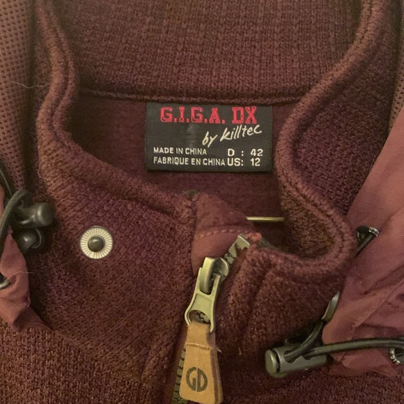 KiltecGIGA zipper sport coat prune colour - Picture 2 of 5